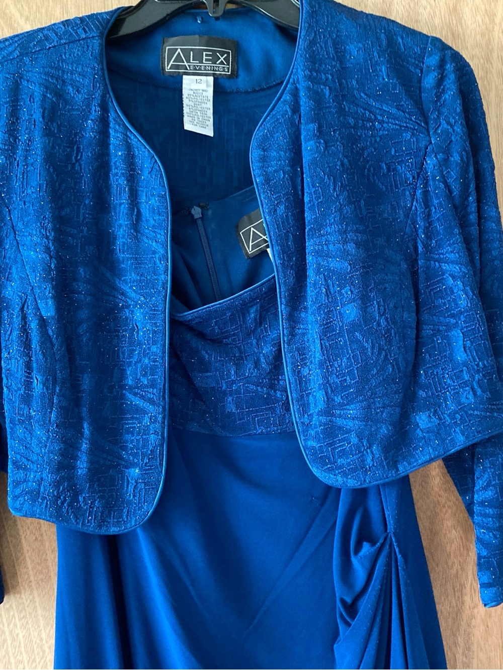 Alex Evenings Teal Blue Gown With Jacket